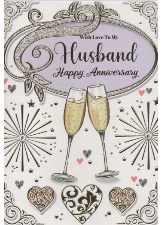 With Love To My Husband Happy Anniversary